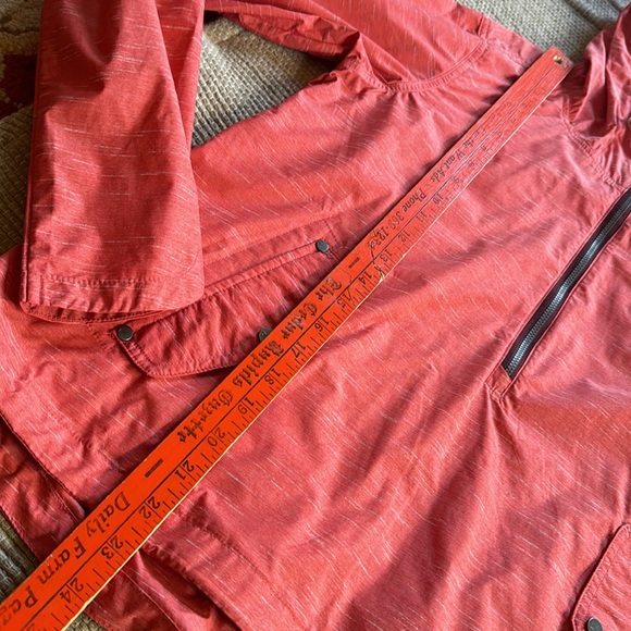 Toad&Co Totem Anorak pullover wind hoodie Jacket rhubarb dark salmon size XS S - Picture 7 of 13